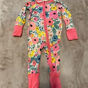 Little Sleepies Floral footie